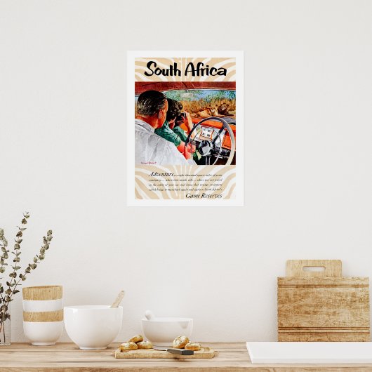 Zuid-Afrika, avontuur van een auto-rit,  Poster (Keuken)