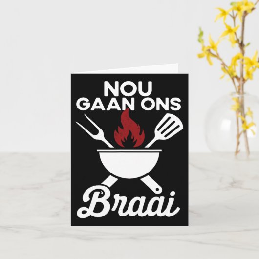 Zuid-Afrika Bbq Nou gaan ons naar Zuid-Afrika Kaart (Gele Bloem)