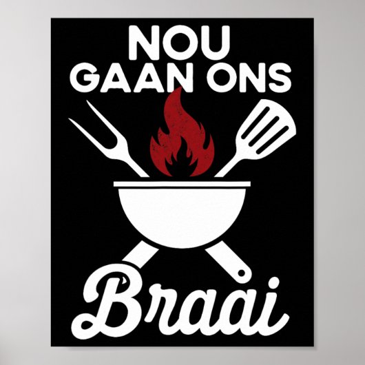 Zuid-Afrika Bbq Nou gaan ons naar Zuid-Afrika Poster (Voorkant)