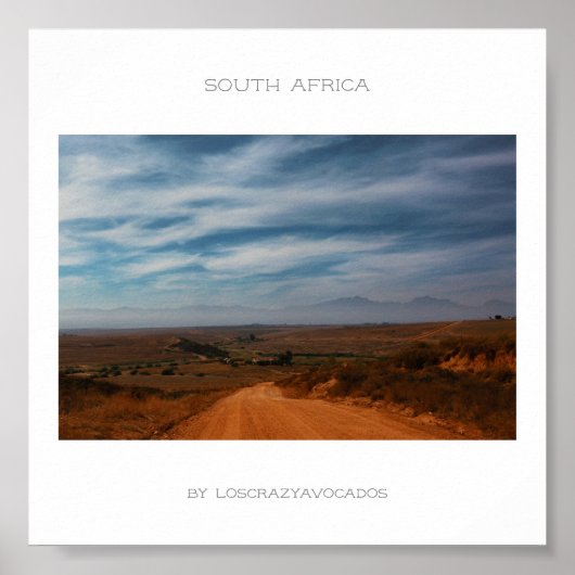 Zuid-Afrika bergen Landscape Travel Poster (Voorkant)