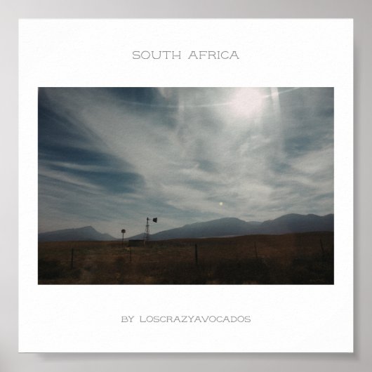 Zuid-Afrika bergen Landscape Travel Poster (Voorkant)