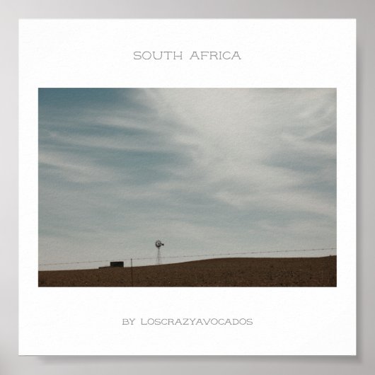 Zuid-Afrika bergen Landscape Travel Poster (Voorkant)
