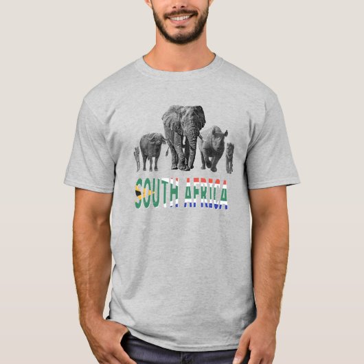 Zuid-Afrika Big 5 Wildlife voor Zuid-Afrika Fans T-shirt (Voorkant)