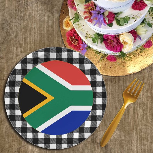 Zuid-Afrika Bord, buffelpleister en Afrikaanse vla Papieren Bordje