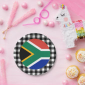 Zuid-Afrika Bord, buffelpleister en Afrikaanse vla Papieren Bordje (Feest)