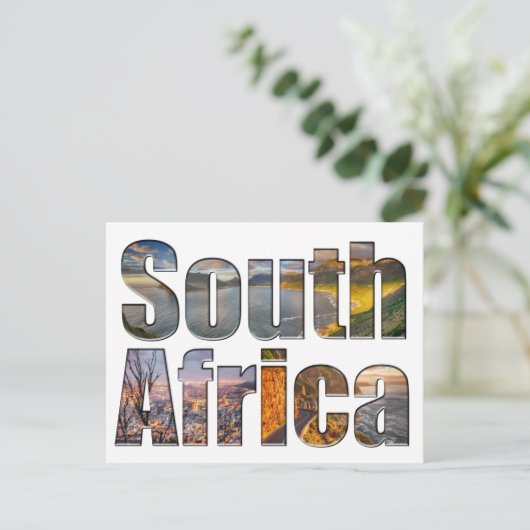 Zuid-Afrika Briefkaart voor Zebra (Staand voorkant)