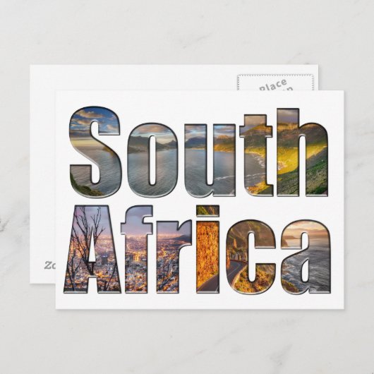 Zuid-Afrika  Briefkaart voor Zebra (Voorkant / Achterkant)