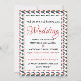 ZUID-AFRIKA bruiloft Kaart