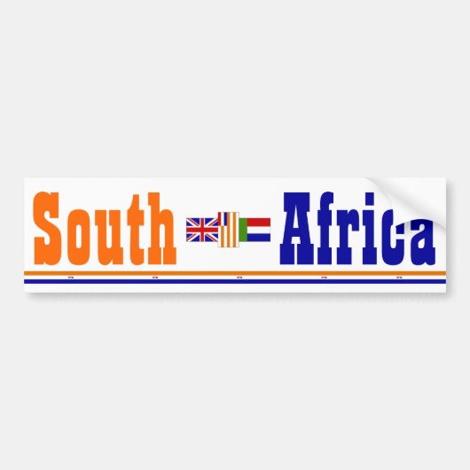 Zuid-Afrika Bumpersticker (Voorkant)