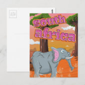 Zuid-Afrika Cartoon-reisposter Briefkaart (Voorkant / Achterkant)