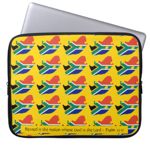 ZUID-AFRIKA Christelijk-Benutte laptop geel Laptop Sleeve