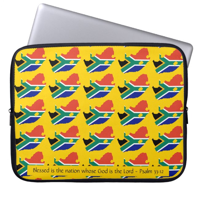 ZUID-AFRIKA Christelijk-Benutte laptop geel Sleeve (Voorkant)