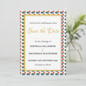 ZUID-AFRIKA Christelijke Douane Huwelijksvoltrekki Save The Date (Staand voorkant)
