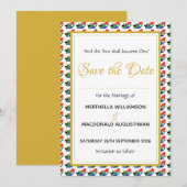 ZUID-AFRIKA Christelijke Douane Huwelijksvoltrekki Save The Date (Voorkant / Achterkant)