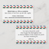 ZUID-AFRIKA Christelijke Schrift Johannes 3:16 Visitekaartje (Voorkant / Achterkant)