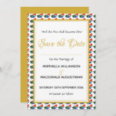 ZUID-AFRIKA Christelijke Traditie Huwelijksvoltrek Save The Date (Voorkant / Achterkant)