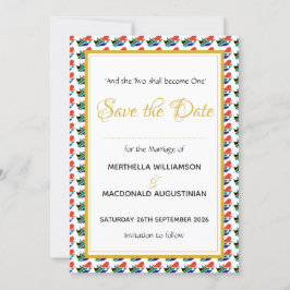 ZUID-AFRIKA Christelijke traditionele huwelijksvie Save The Date