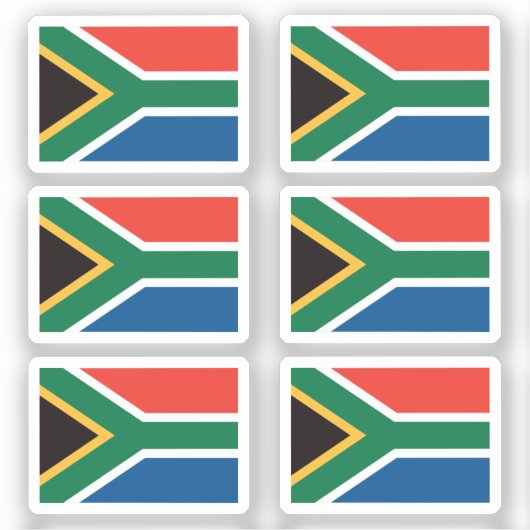 Zuid-Afrika Collectie pack van 6 Sticker (Voorkant)