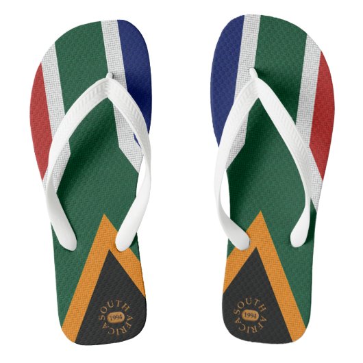ZUID-AFRIKA COLOREN = nationale vlag Teenslippers (Voetbed)