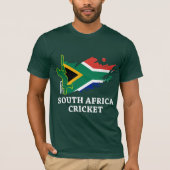 Zuid-Afrika Cricket Flag Brush Stroke Gift T-shirt (Voorkant)