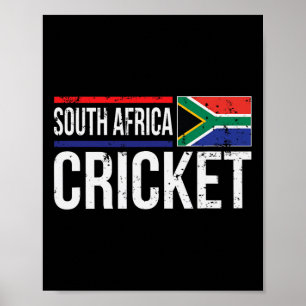 Zuid-Afrika Cricket Flag Jersey Wedstrijd Toernooi Poster