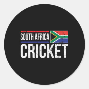 Zuid-Afrika Cricket Flag Jersey Wedstrijd Toernooi Ronde Sticker