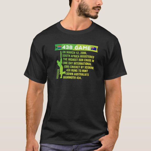 Zuid-Afrika Cricket Protea 438 Game Nostalgie Beha T-shirt (Voorkant)