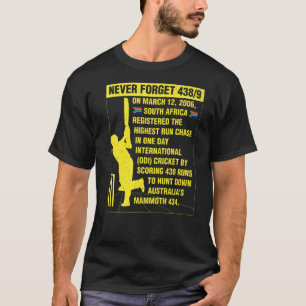 Zuid-Afrika cricket Protea vergeet nooit nostalgie T-shirt