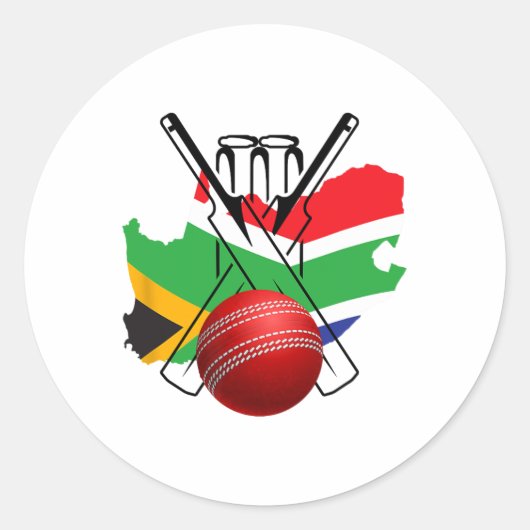 Zuid-Afrika Cricket T20 New York Ronde Sticker (Voorkant)