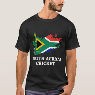 Zuid-Afrika Cricket Zuid-Afrikaanse vlagkleuren Pr T-shirt