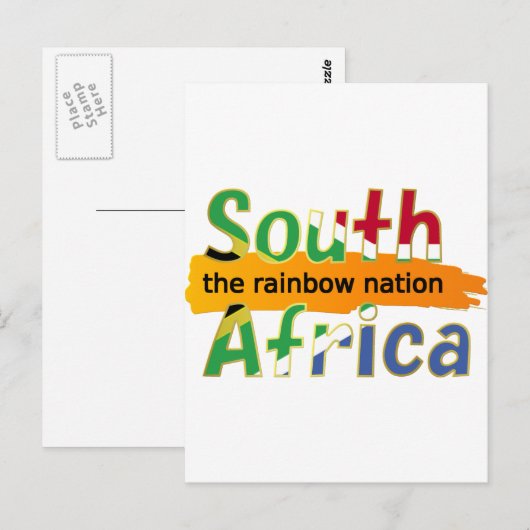 Zuid-Afrika: de regenboognatie Briefkaart (Voorkant / Achterkant)