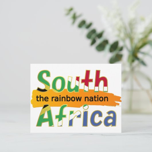 Zuid-Afrika - de regenboognatie Briefkaart (Staand voorkant)