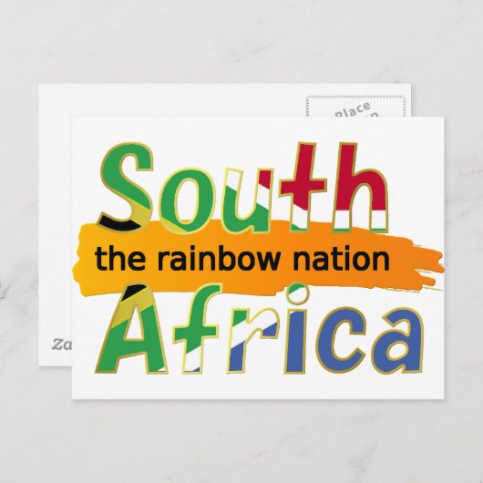Zuid-Afrika - de regenboognatie Briefkaart (Voorkant / Achterkant)