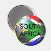 Zuid-Afrika diepgroef Voetbal artwork Magneet (Voorkant / Achterkant)