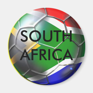 Zuid-Afrika diepgroef Voetbal artwork Magneet