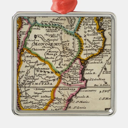 Zuid-Afrika en Magadascar Metalen Ornament (Voorkant)