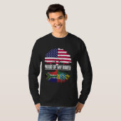 Zuid-Afrika Ethiopië Trots op Zuid-Afrikaanse root T-shirt (Voorkant volledig)