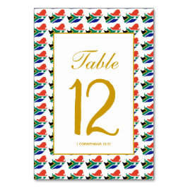 ZUID AFRIKA Feestelijke Banket Christelijke Bruilo Kaart