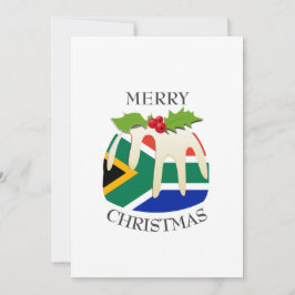 ZUID-AFRIKA | feestelijke pruimenpudding | Christm Feestdagenkaart