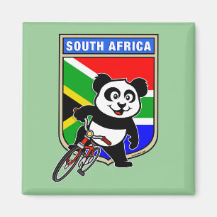 Zuid-Afrika Fietsen Panda Magneet