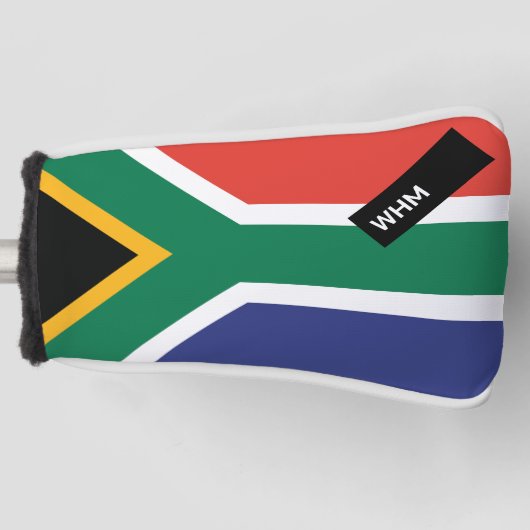 Zuid-Afrika Flag - Custom Golf Putter Head Hoesje Golfheadcover (Voorkant)