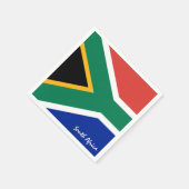 Zuid-Afrika & Flag party mode/sportfans Servet (Hoek)