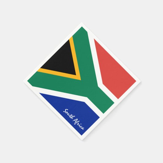 Zuid-Afrika & Flag party mode/sportfans Servet (Hoek)