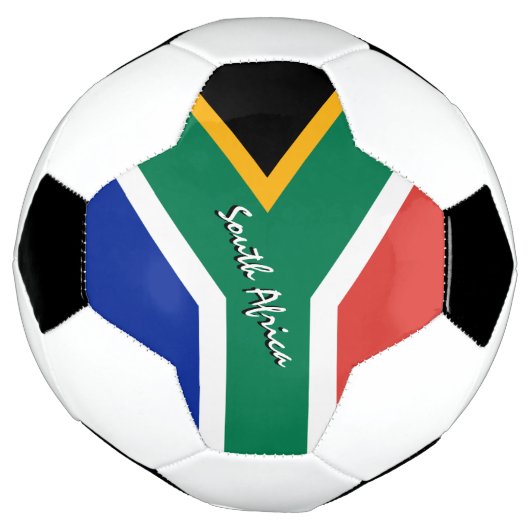 Zuid-Afrika Football en Afrikaanse vlag / sport Voetbal (Gedraaid)