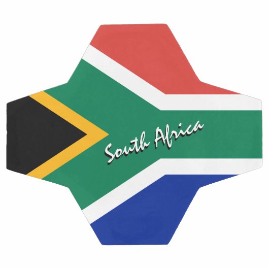 Zuid-Afrika Football en Afrikaanse vlag / sport Voetbal (Enkel)