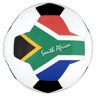 Zuid-Afrika Football en Afrikaanse vlag / sport Voetbal