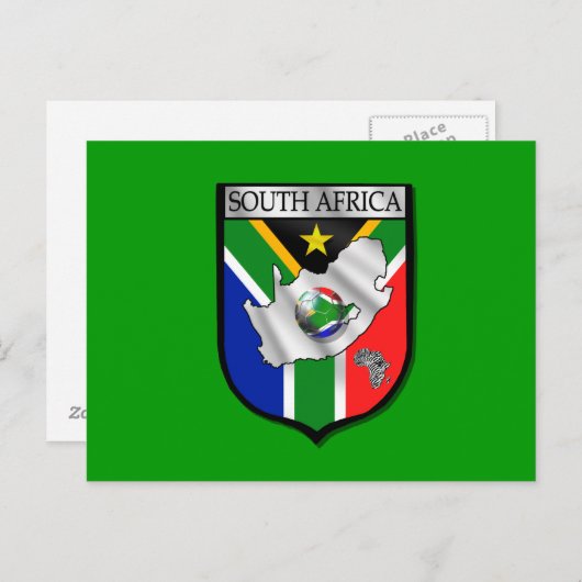 Zuid-Afrika football schild briefkaart (Voorkant / Achterkant)
