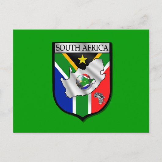 Zuid-Afrika football schild briefkaart (Voorkant)