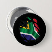 Zuid-Afrika Gescheurde Vlag Ronde Button 7,6 Cm (Voorkant /achterkant)