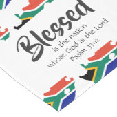 ZUID-AFRIKA Gezegende Natie Schrift Christelijk Korte Tafelloper (Hoek)